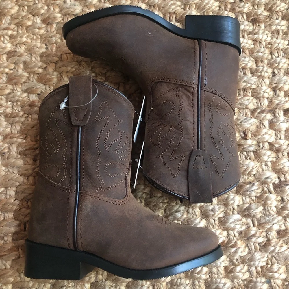 New: Masterson Leather Cowboy Boots. Unisex. Size 5.5